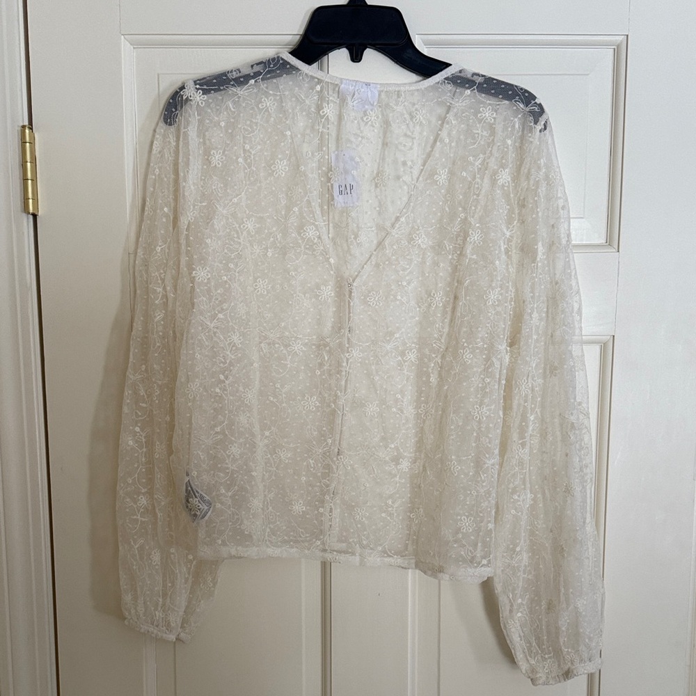 Gap Cream Lace Women's Top NWT - Picture 6 of 6